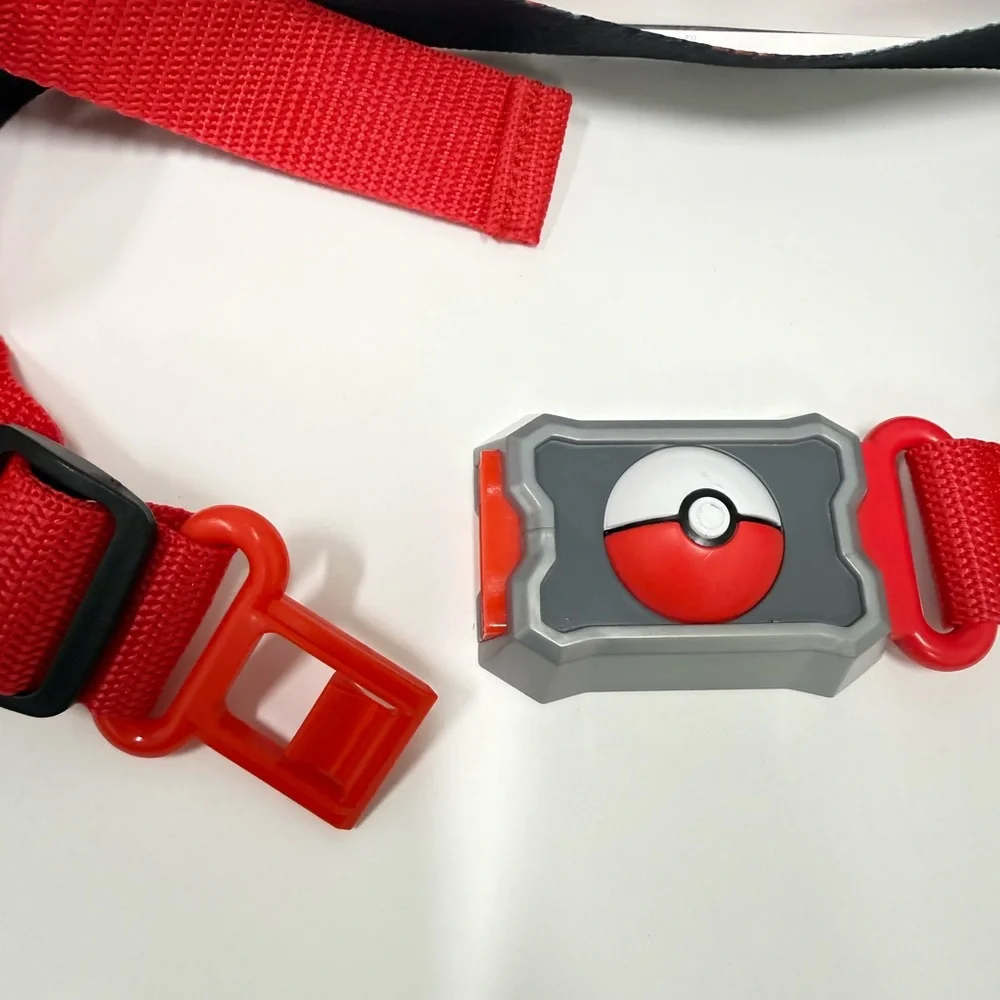 Stanley Red and Gray Kids Belt with Poké Ball Buckle